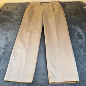 Jos. A. Bank Traveler's Collection Tailored Fit Dress Pants Beige Mens 34x32"